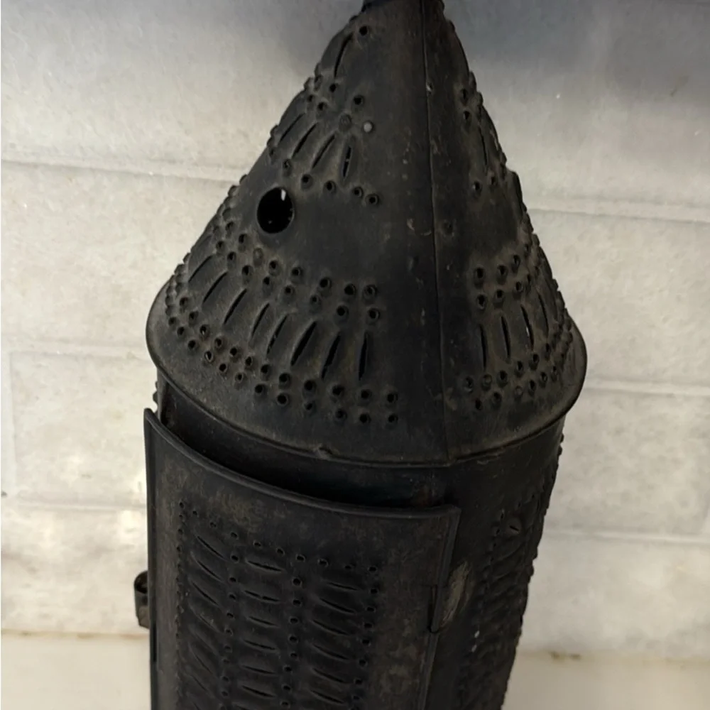 Rustic Black Metal Lantern